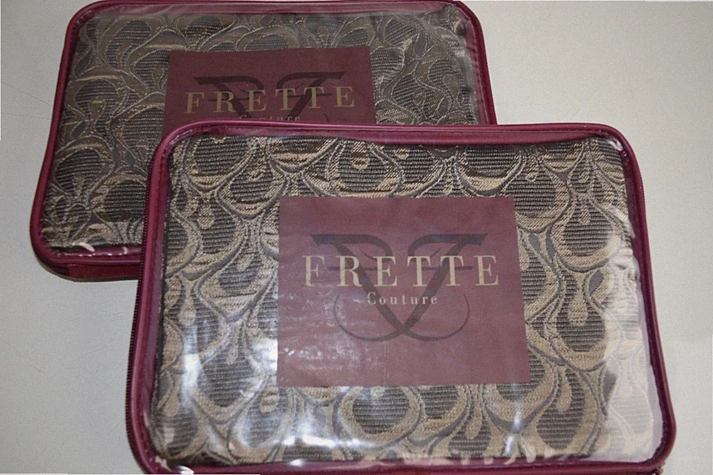 $590 NEW FRETTE Luxury Utopia Private Escape Set of 2 EURO SHAMS Antique Bronze