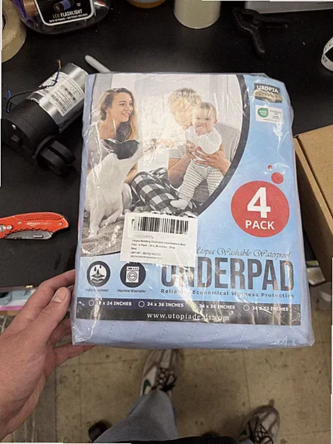 H-9. Utopia 34× 36 Inc 4 Pack Bed Washable Waterprpof Under Pads Sealed Packaged