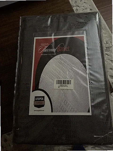 New Utopia Gray Cotton Thermal Queen Blanket