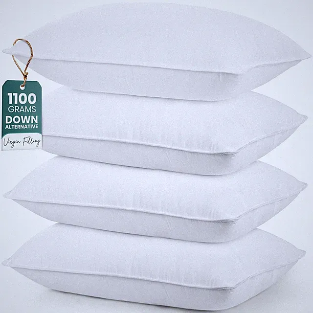 Utopia Bedding Bed Pillows for Sleeping (White), Queen Size Set of 4, Hotel...