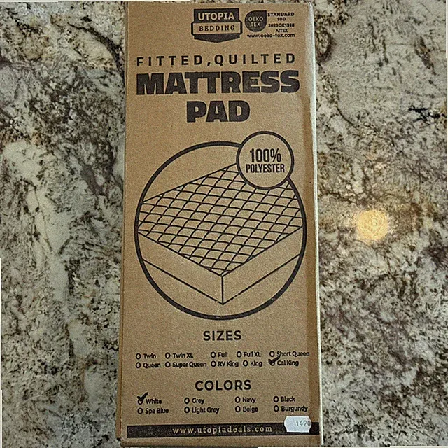 Utopia Bedding Fitted Quilted Mattress Pad California King White BRAND NEW