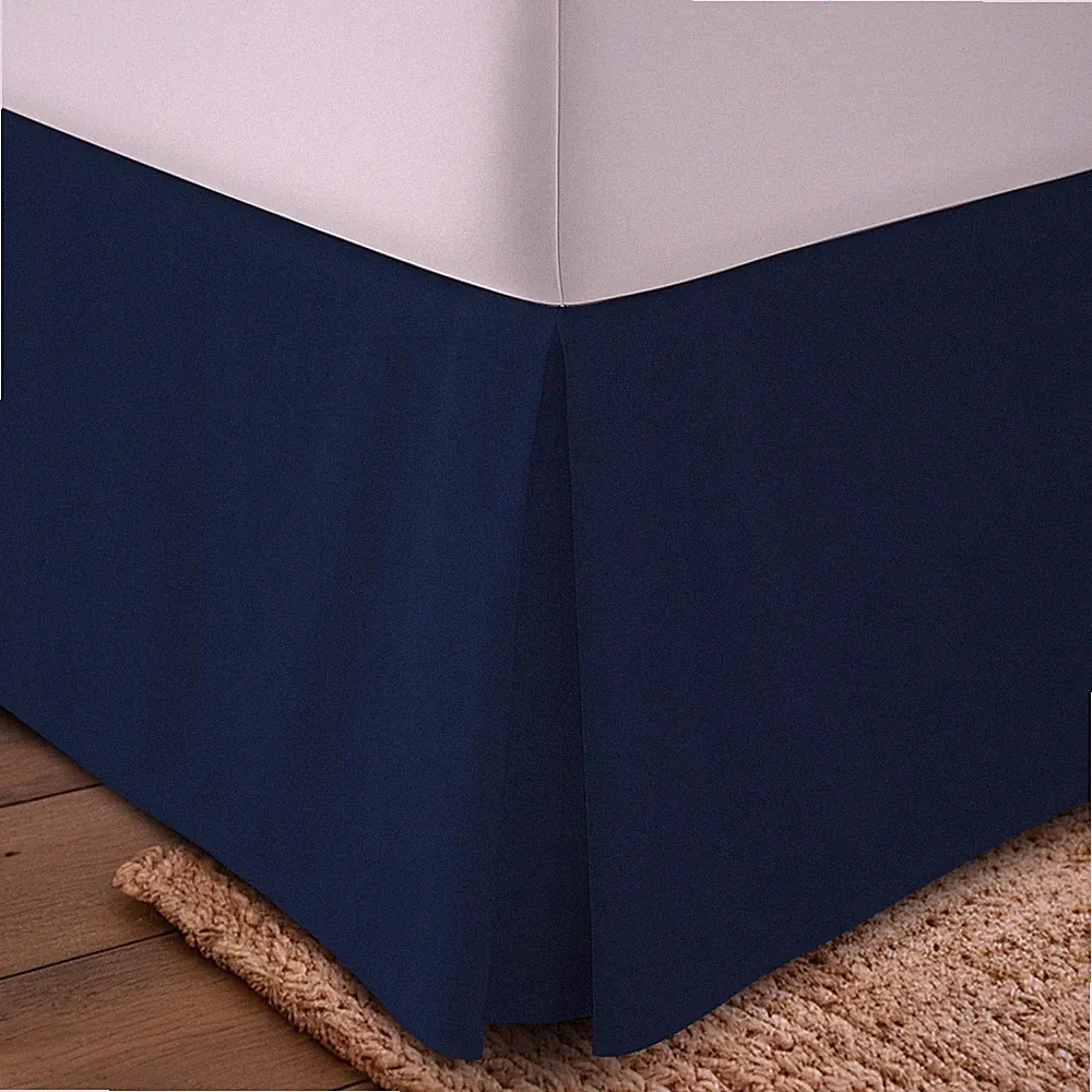 Utopia Bedding Full Bed Skirt - Navy 16" Drop Ruffle Design Hotel Quality