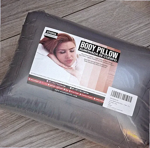 Utopia Bedding Grey Body Pillow Microfiber Fabric 20x54 Inches Brand New Package