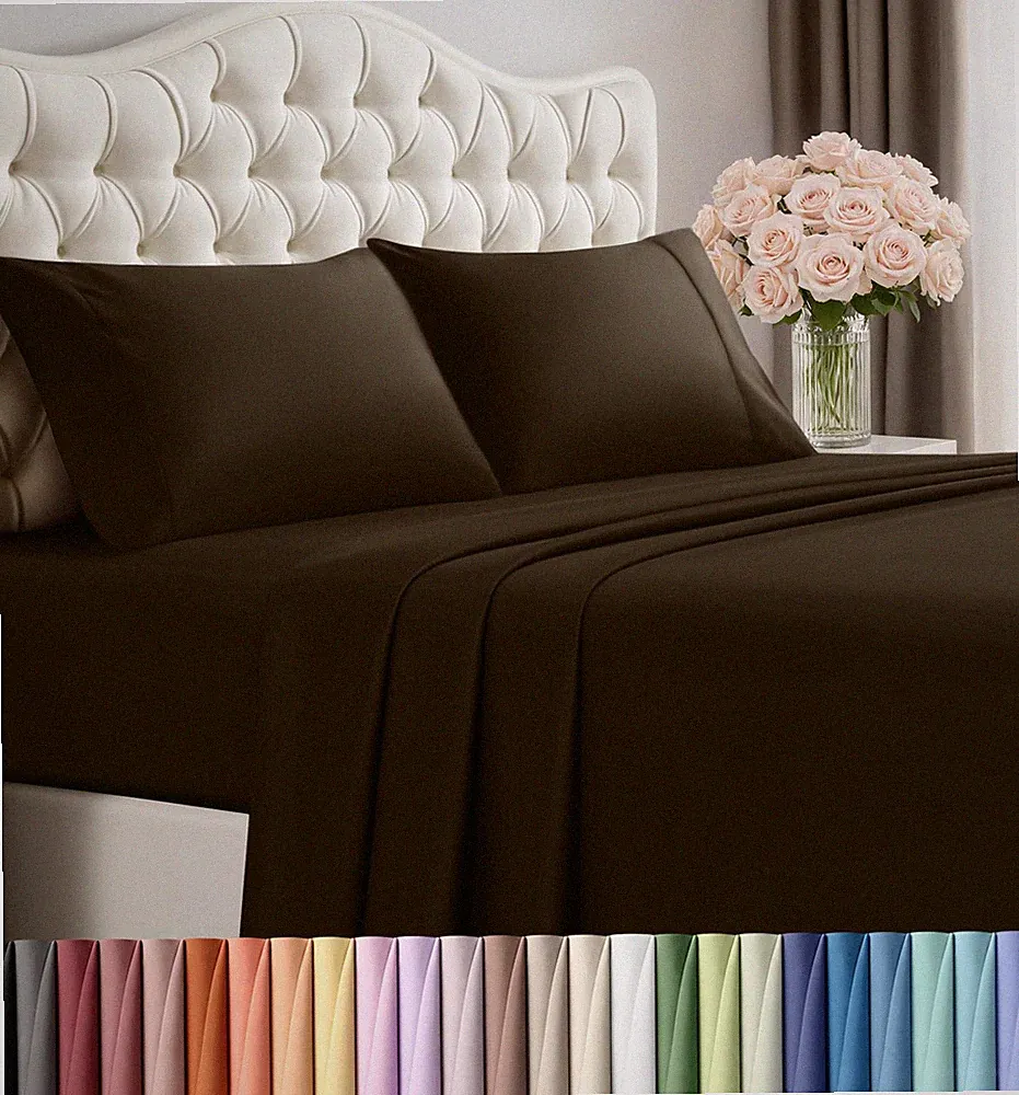 Utopia Bedding Queen Size Sheet Set – 4 Piece Bed Sheets, Soft and Breathable...