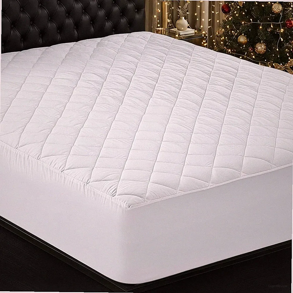 Utopia Bedding Quilted Fitted Mattress Pad, Queen Size, Elastic Fitted Mattress