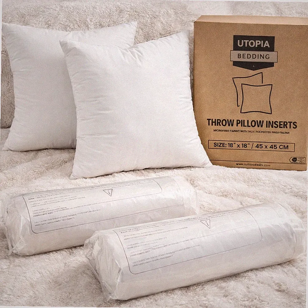 Utopia Bedding Throw Pillow Inserts 18x18 Set of 2 | Brand New Vacuum Sealed