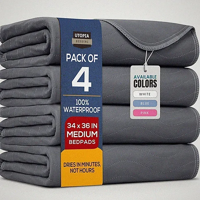 Utopia Bedding Washable Underpads, Waterproof Reusable Heavy Absorbency...