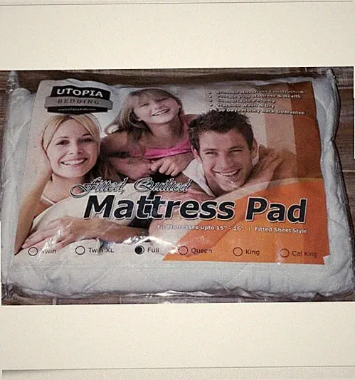 UTOPIA Premium Mattress Pad Full Quilted Fitted Topper Stretches up to 15" Deep
