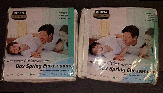 Utopia Zippered Water Resistant Mattress Protector Full Size Encasement x2